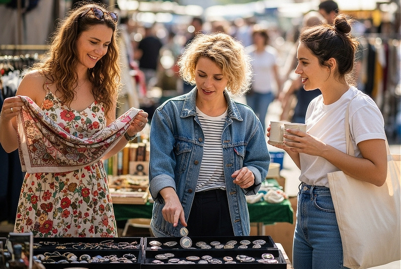 Enjoying the shopping extravaganza at First Monday in Canton!