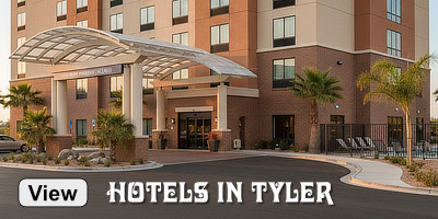 Tyler hotels, motels, B&Bs, and other lodging ... click to learn more