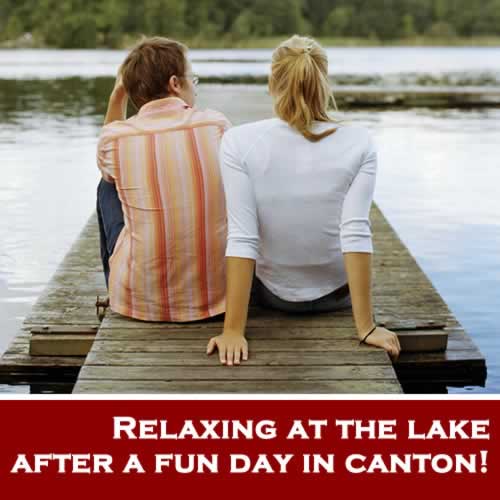 Relaxing at the lake after a fun day in Canton Texas!